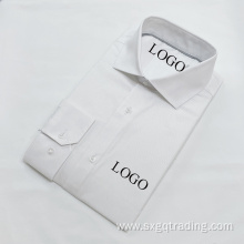 White jacquard shirt 100%cotton for men